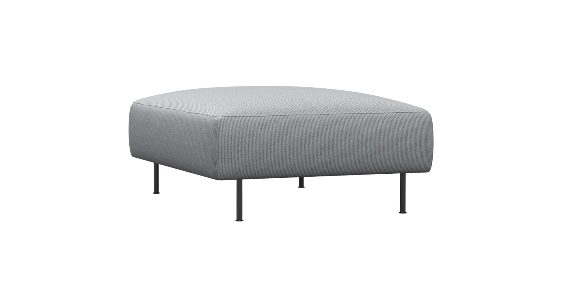 Collar Ottoman, light grey