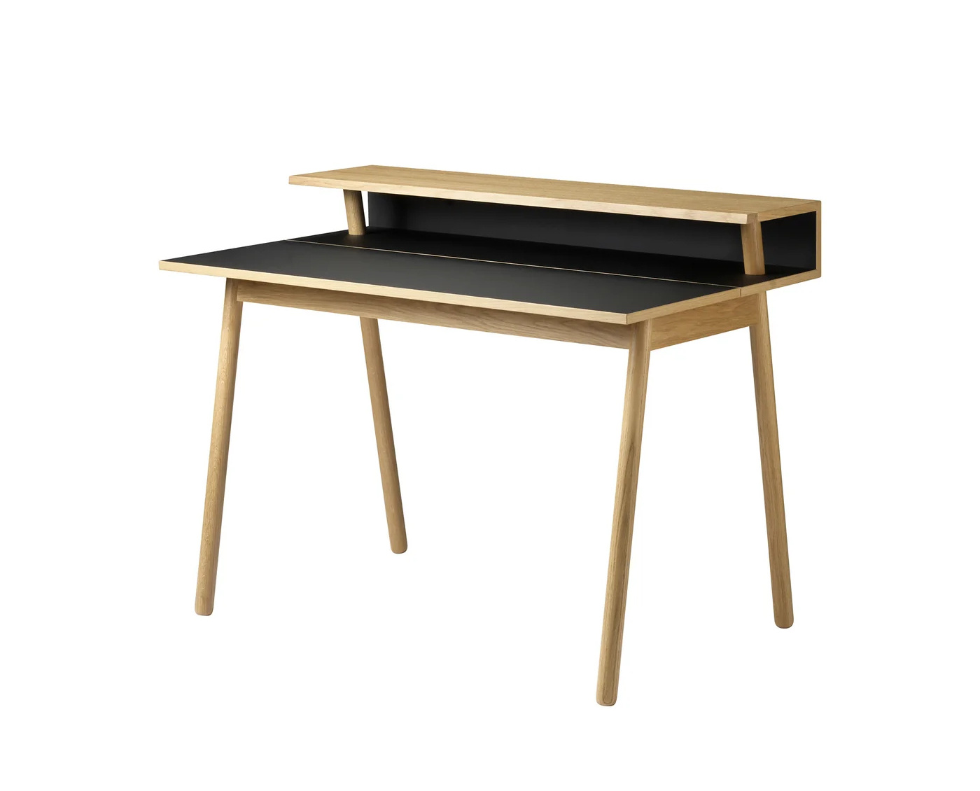 FDB Møbler C68 Nørrebro – nordischer Schreibtisch FDB Møbler C68 Nørrebro Schreibtisch, nordisch, Eiche natur, Linoleum schwarz, langlebig, funktional