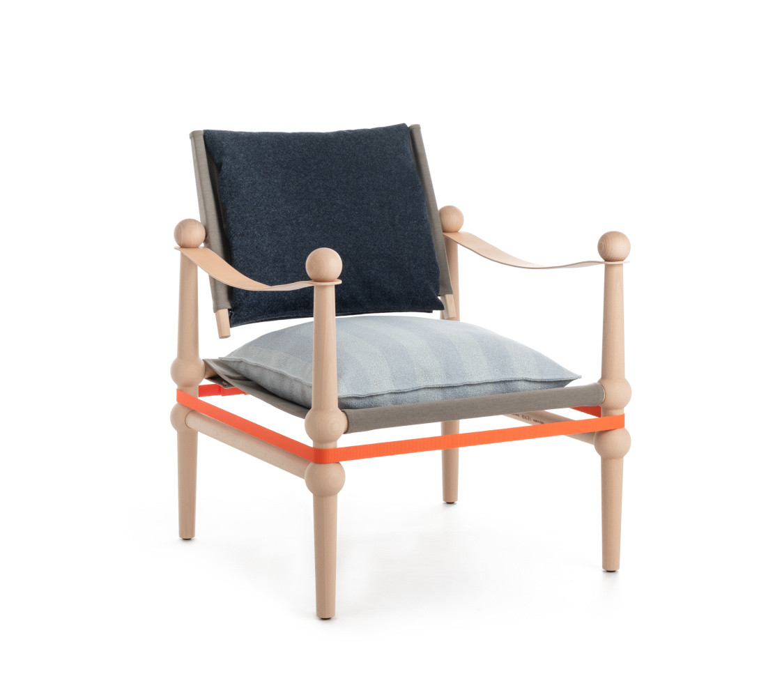 Magis Twain Sessel Buche natur / Light Blue – moderner Sessel Magis Twain Sessel, hellblau, Buche natur, moderner Design-Sessel, komfortabel, langlebig
