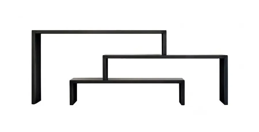 Zeus Babilonia XL Regal 200 cm in Schwarz als großzügiges Designregal für Wohn- und Objektbereiche.