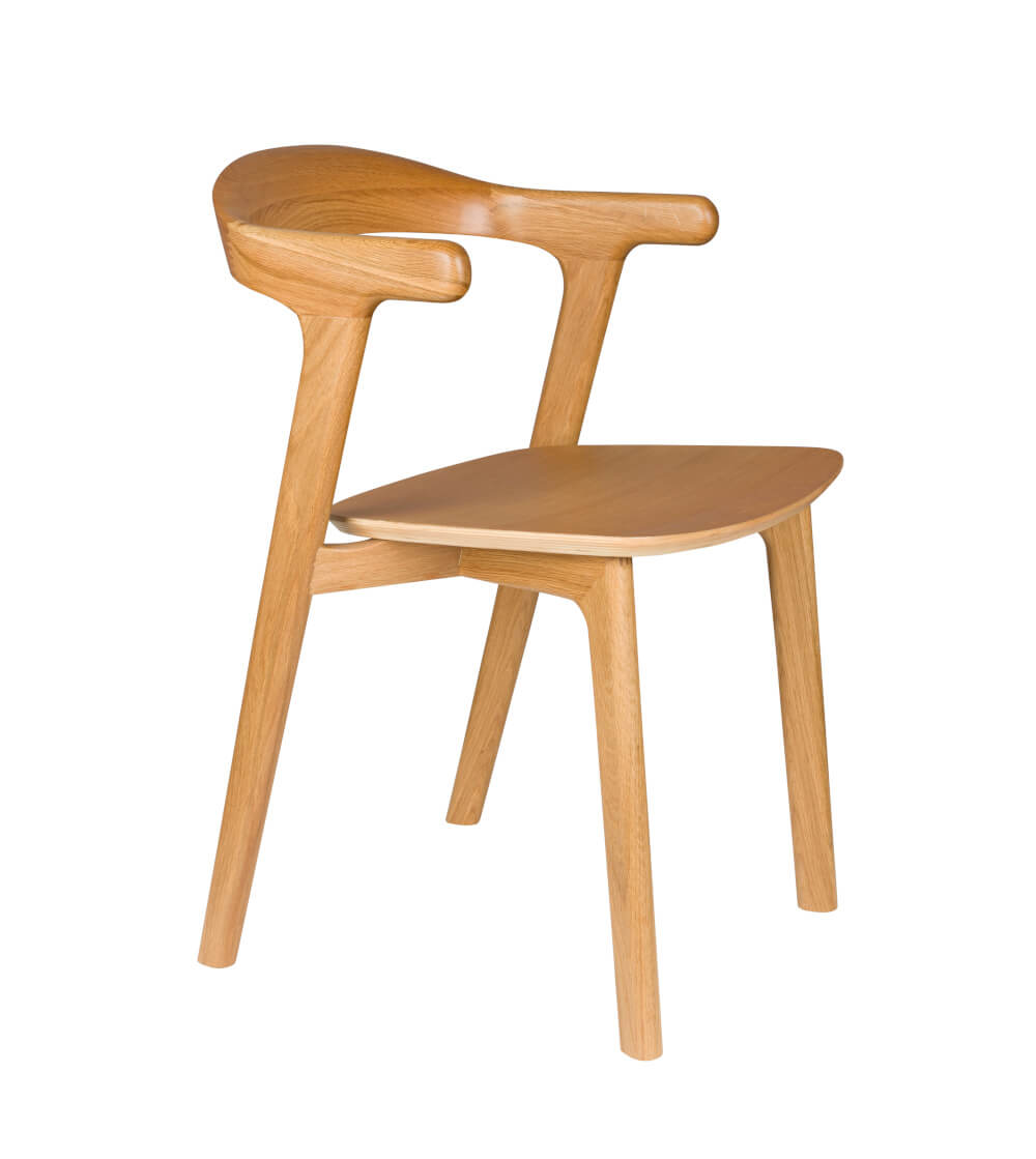 Zuiver Northwood Stuhl aus Eiche natur, minimalistisches Design, ergonomisch geformt, ideal für Esszimmer und Küche