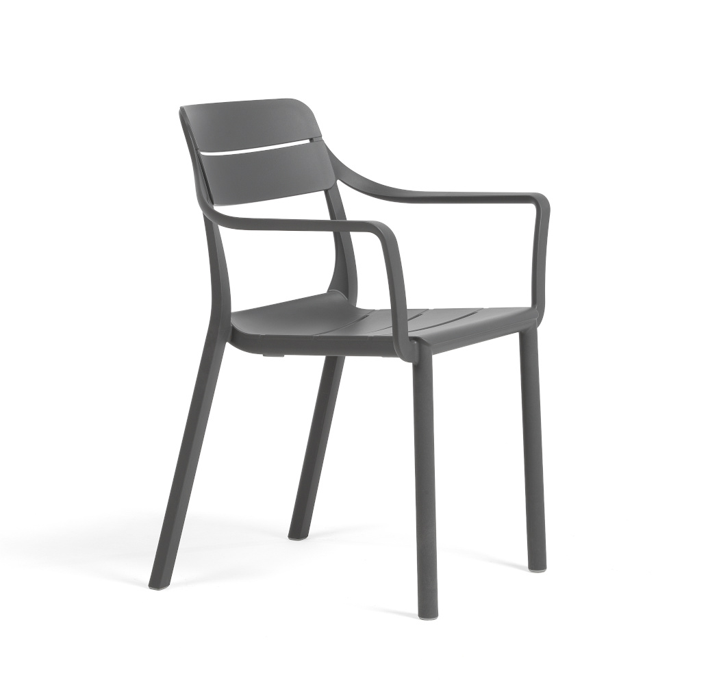 Nardi Cassia Armlehnstuhl, italenisches Design, basalto, ergonomisch, langlebig, funktional