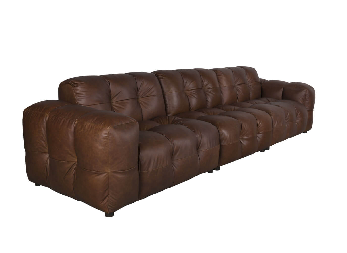 Hackman Sofa 4,5 Sitzer, leder schokolade
