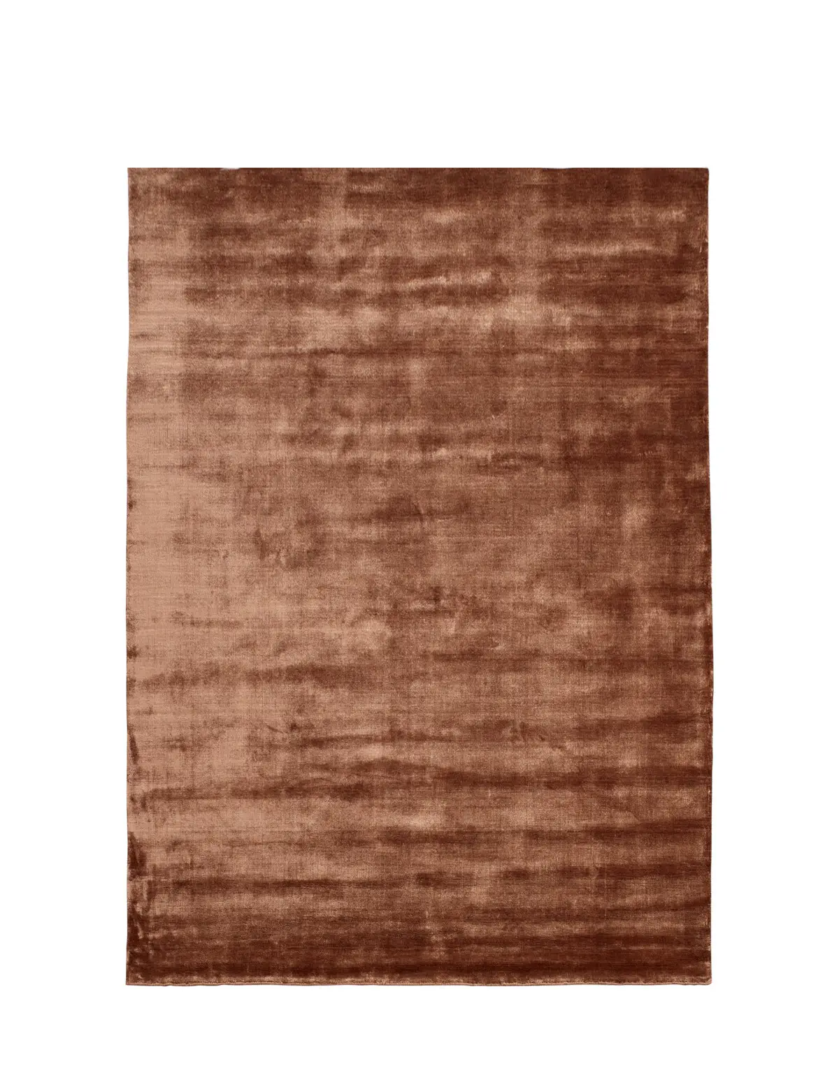Massimo Copenhagen Bamboo Teppich in warmem Kupferton mit rechteckiger Form und lebendig changierender Oberfläche in rötlich braunen Nuancen.