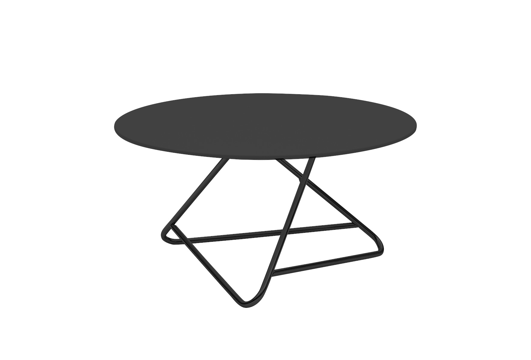 Schwarzer Softline Tribeca Beistelltisch im minimalistischen Stil, kompakt und vielseitig einsetzbar im Wohnbereich