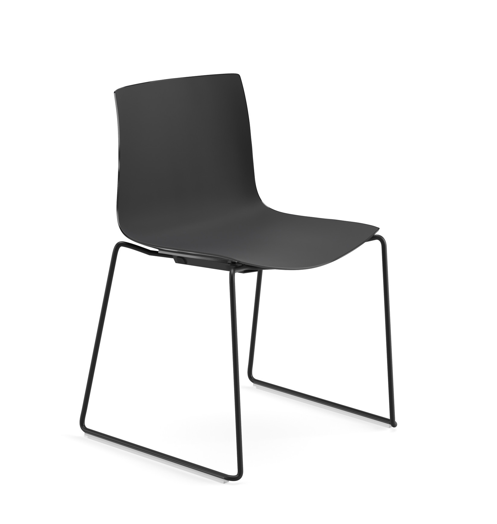 Catifa 46 Stuhl, einfarbig, schwarz #0278