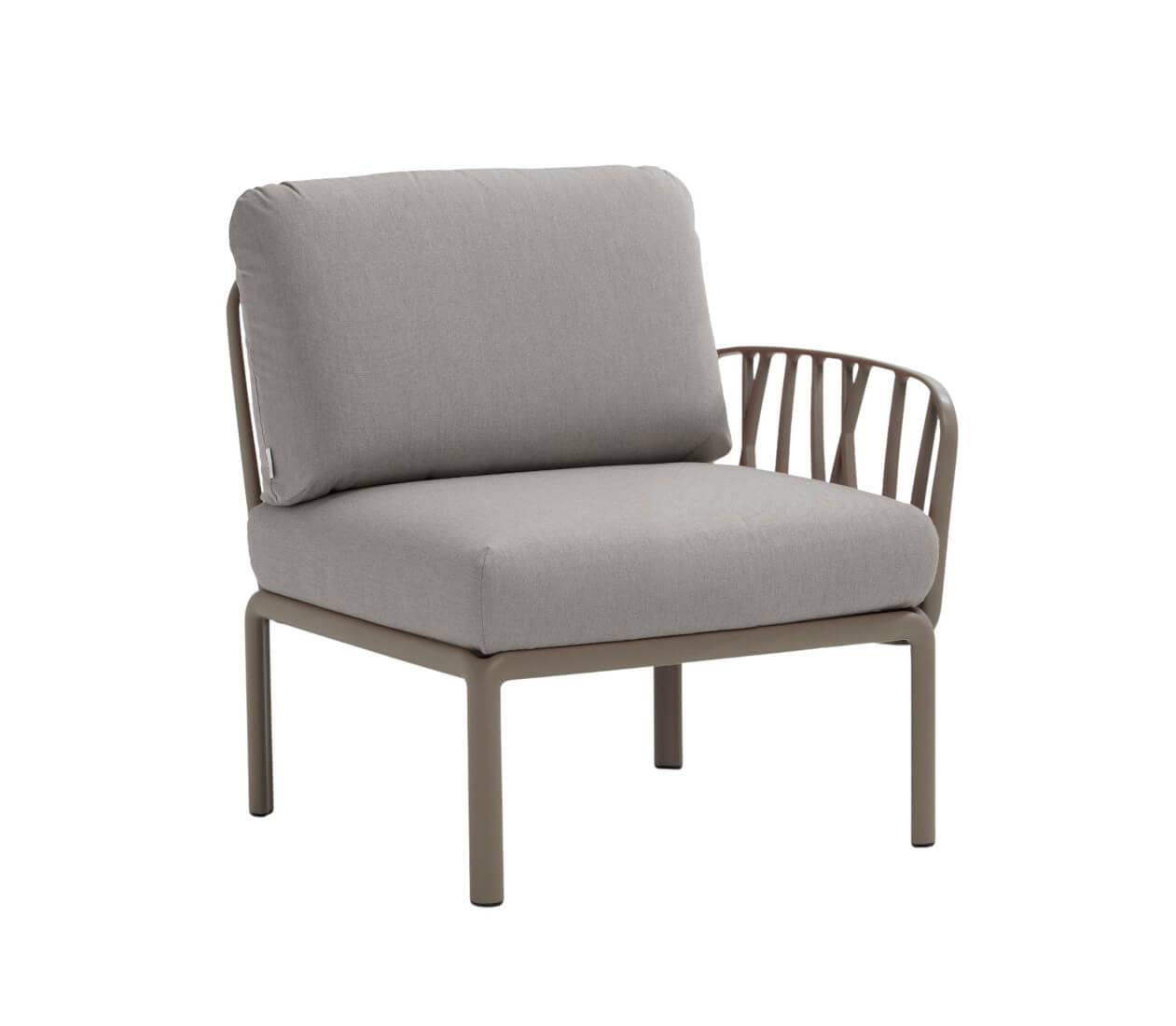 Nardi Komodo Modulsofa Seitenelement tortora/grigio, Outdoor-Design, wetterfest, langlebig, Made in Italy