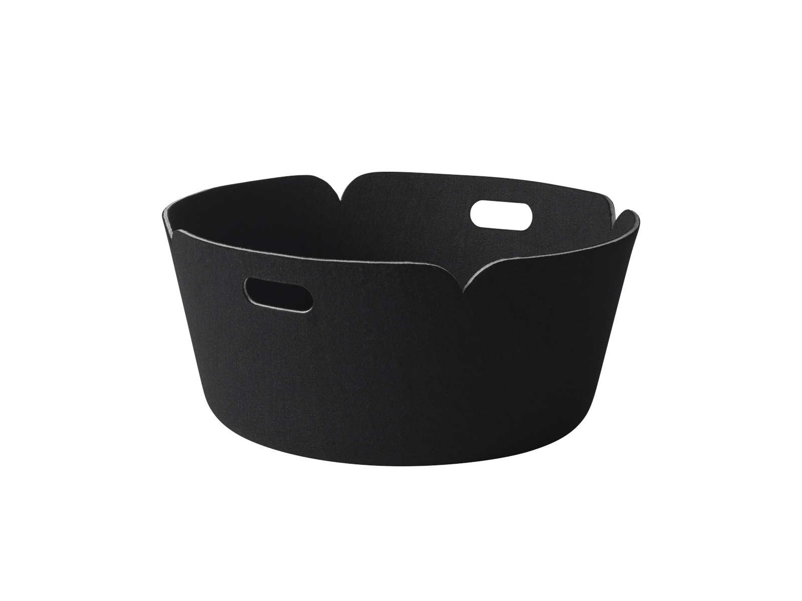 Muuto Restore Round Aufbewahrungskorb, schwarz – nachhaltige Aufbewahrungslösung für stilvolle Räume Muuto Restore Round Aufbewahrungskorb in Schwarz – nachhaltiger, vielseitiger Korb aus recycelten Materialien für modernes Wohnen