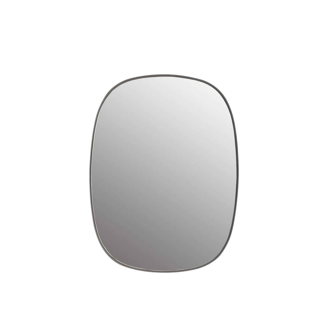 Framed Spiegel, small, grau / glasklar