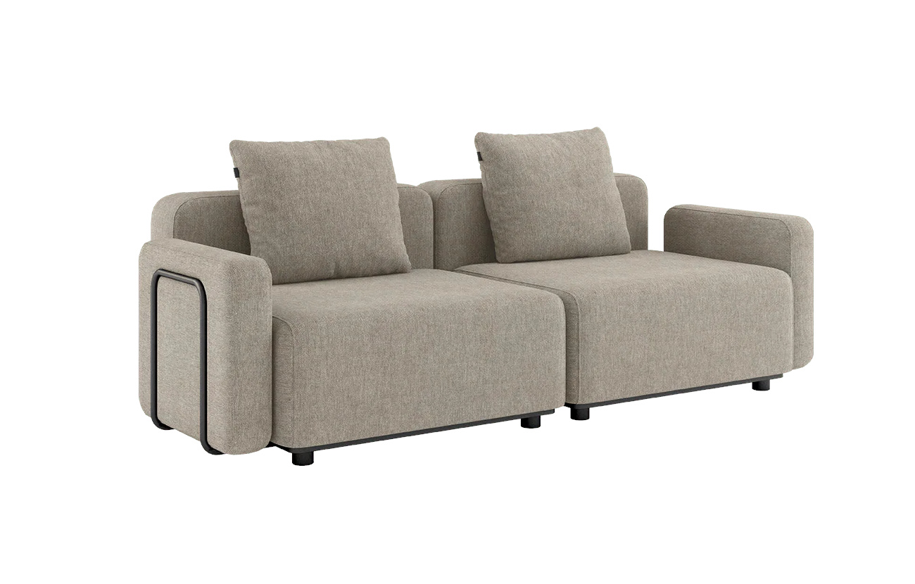 Cobana Loungesofa 2-Sitzer mit Armlehnen, kirra sand