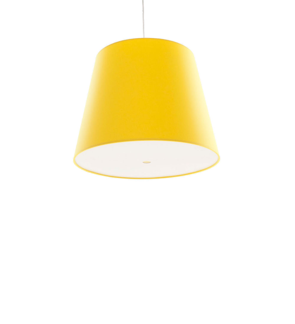 Moderne FRAUMAIER Single BigCluster Pendelleuchte gelb, handgefertigte Designerleuchte mit elegantem Licht für Esszimmer