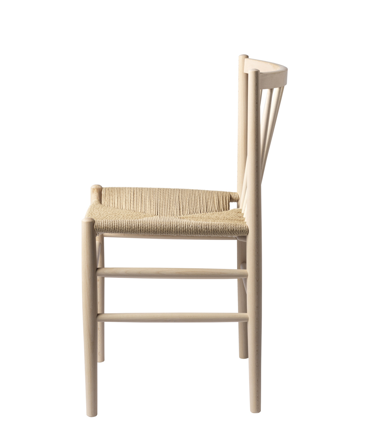 FDB Møbler J80 Stuhl, Buche geseift, Naturgeflecht, nordisches Design, langlebig, nachhaltig, komfortabel