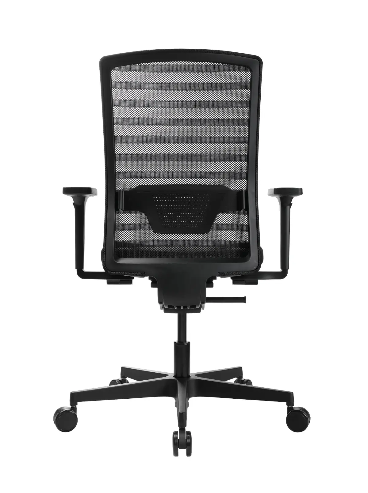 Wagner W-Life Pro 50 Bürostuhl in der Rückansicht mit atmungsaktiver Netzrückenlehne und höhenverstellbarer Lordosenstütze.