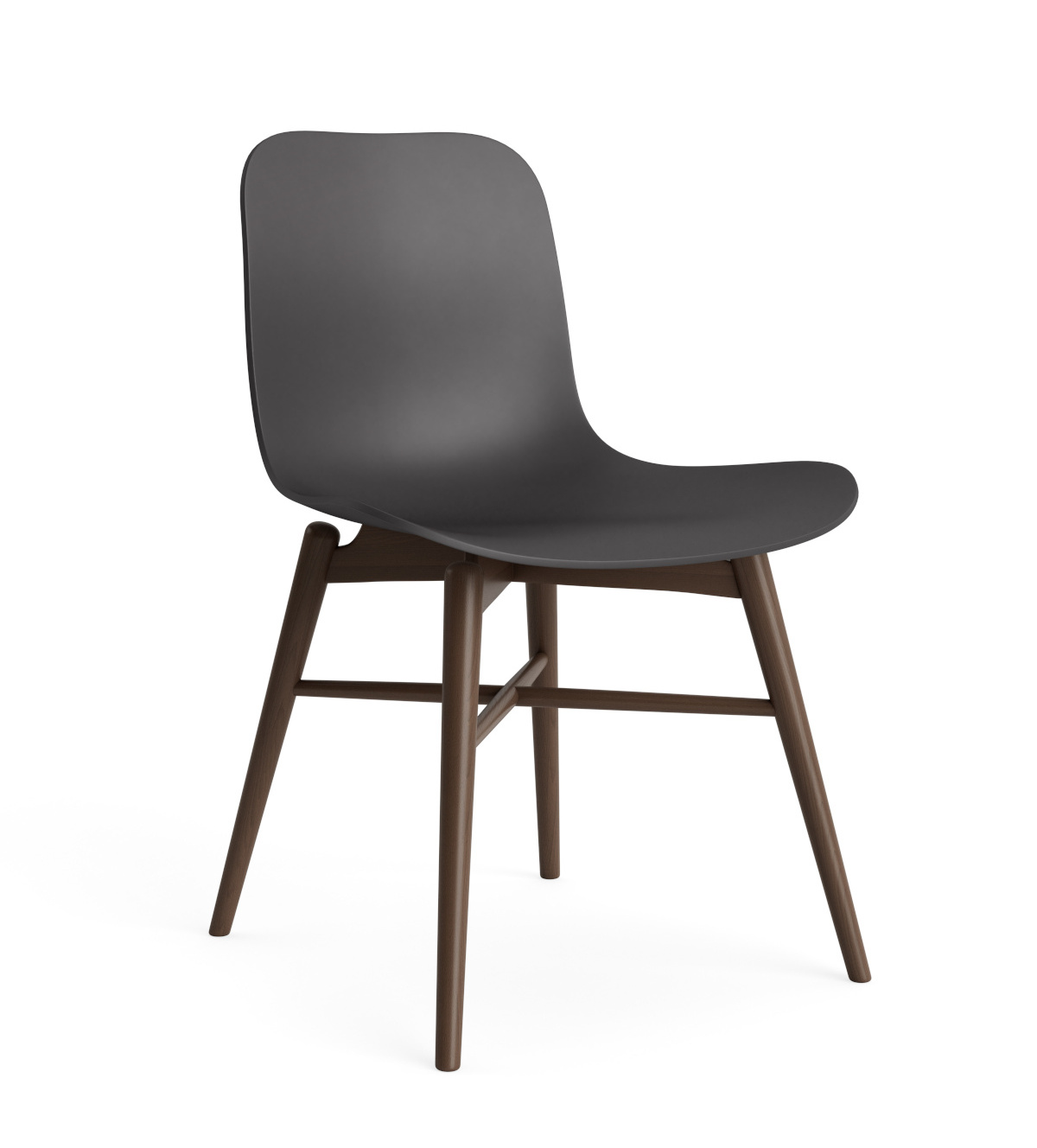 Langue Chair Wood, eiche dunkel gebeizt / burgundy