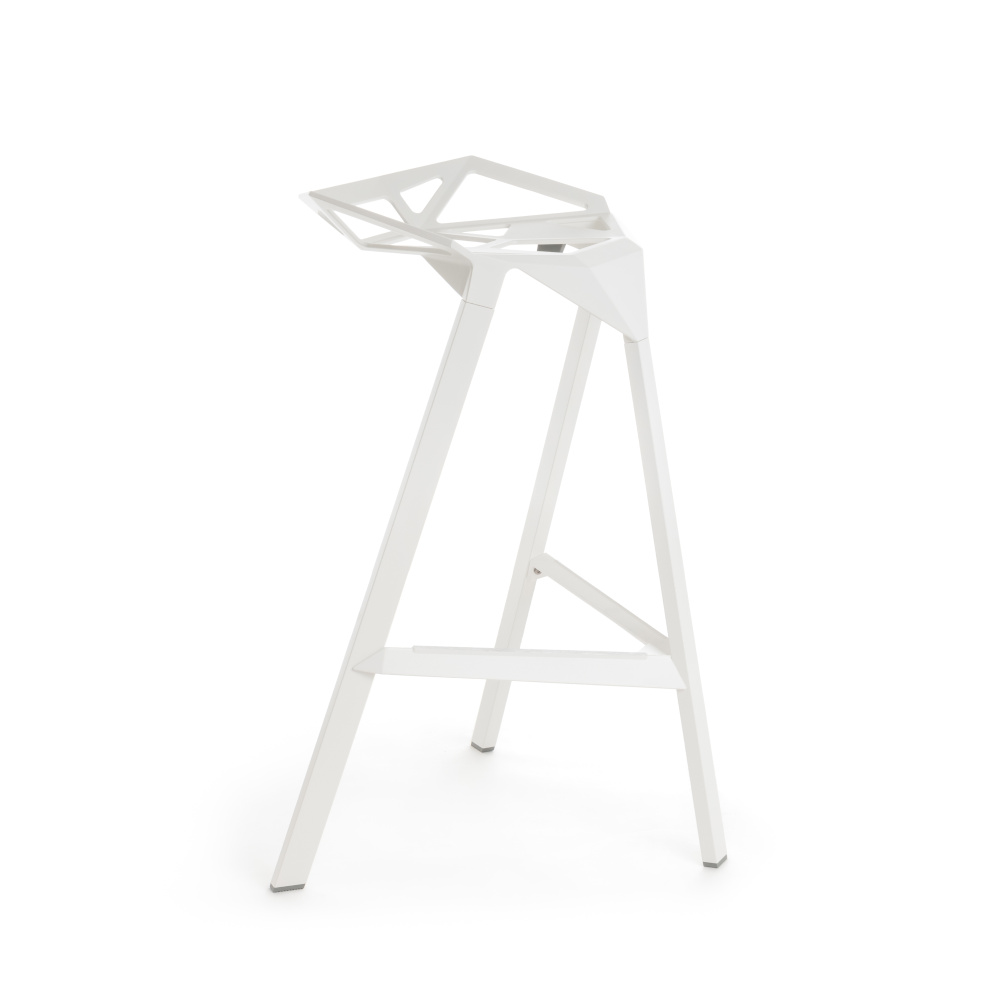 Magis Stool One Barhocker 67 cm – ergonomischer Design-Barstuhl Magis Stool One Barhocker 67 cm, ergonomisch, weiß, leichter Design-Barstuhl, modernes italienisches Design