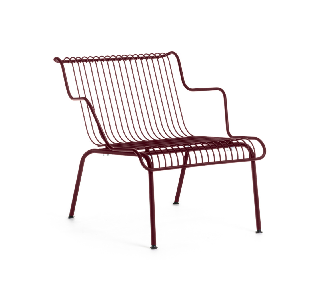 Magis South Loungesessel bordeaux, moderner Design-Stuhl, komfortabel, ergonomisch, italienisches Design