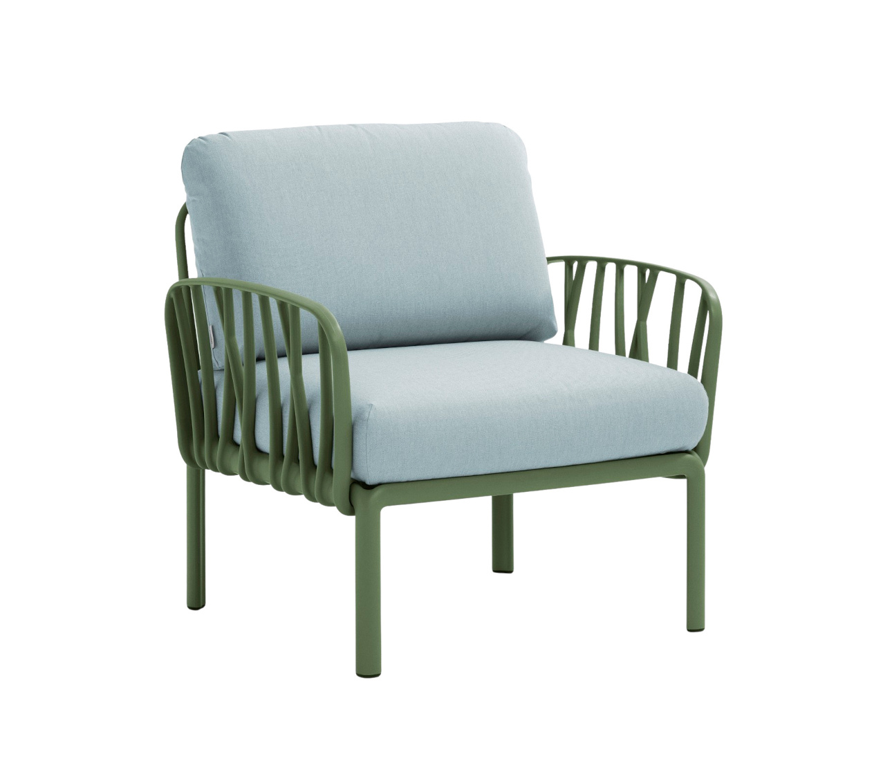 Nardi Komodo Poltrona Sessel, agave/ghiaccio Sunbrella, Outdoor, wetterfest, leicht, komfortabel, Made in Italy