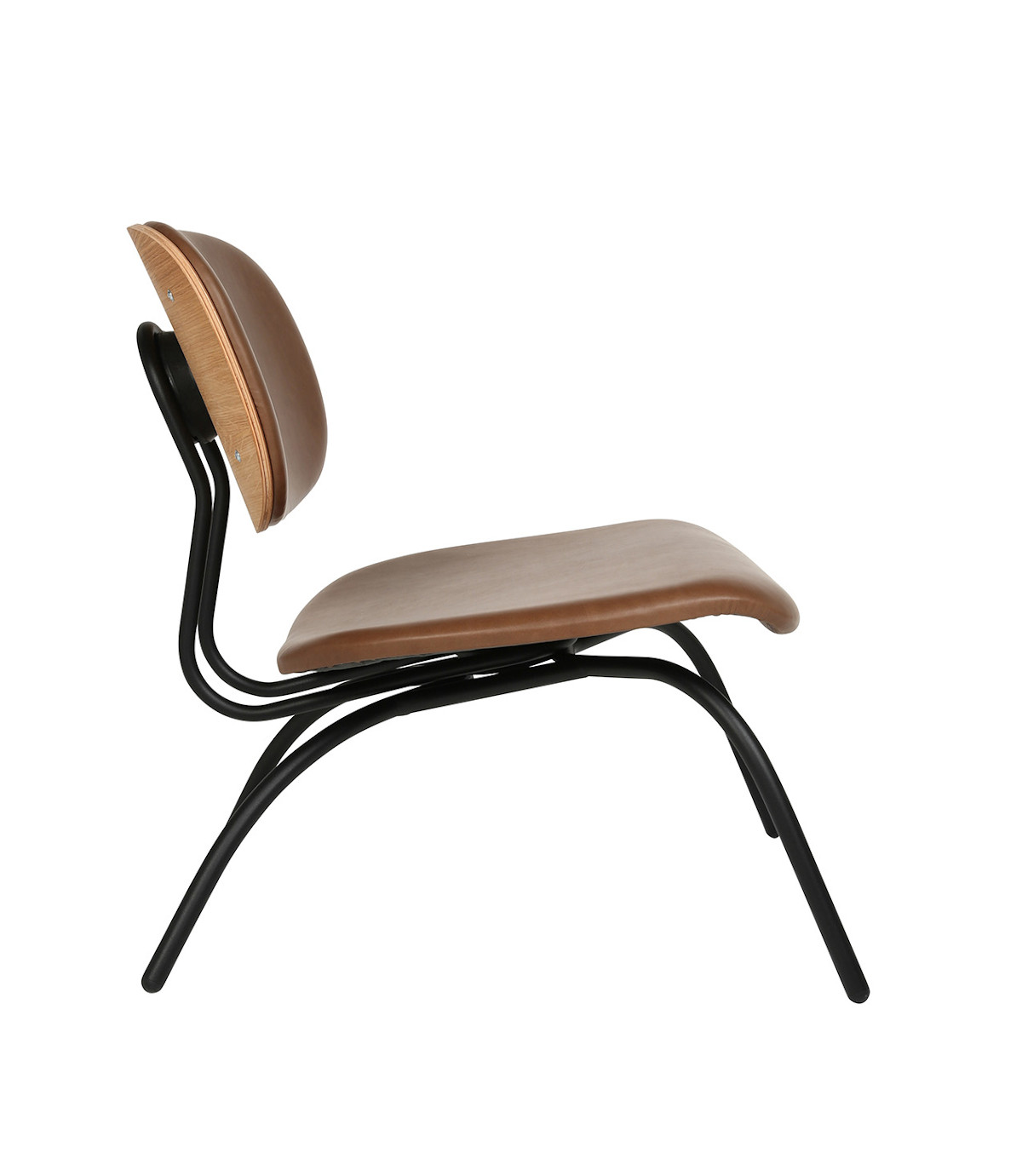 Gepolsterter Wagner W-1970 Low Stuhl, modernes Holzdesign, komfortabel und stilvoll für Zuhause