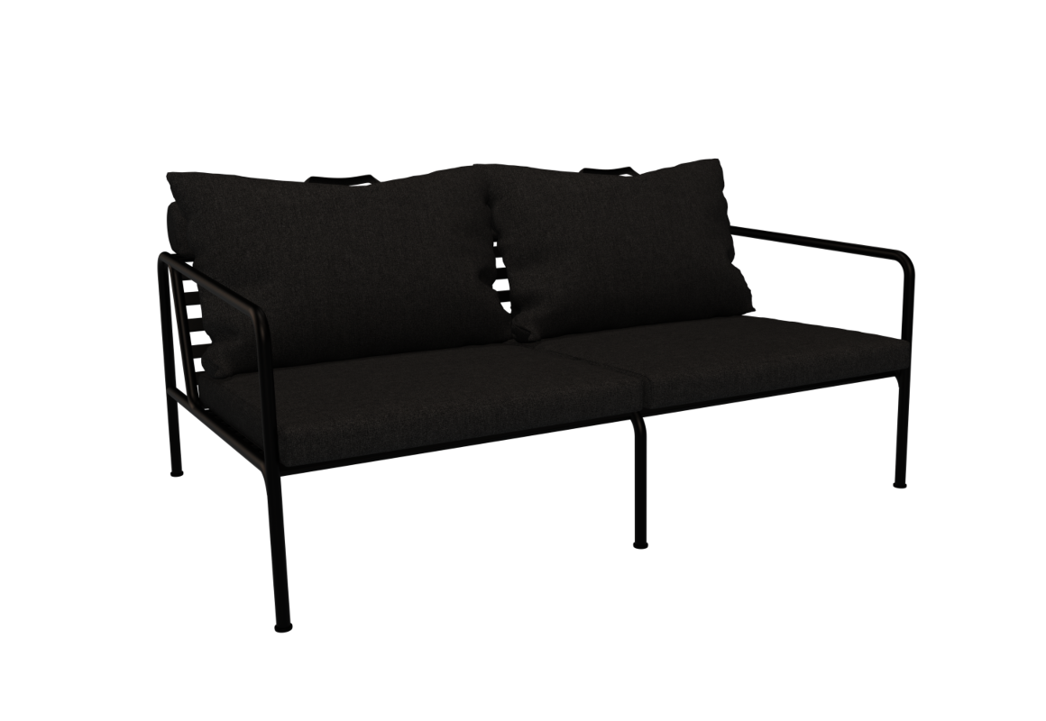 Avon Loungesofa 2-Sitzer, schwarz / dark grey basic Avon Loungesofa 2-Sitzer, schwarz / dark grey basic