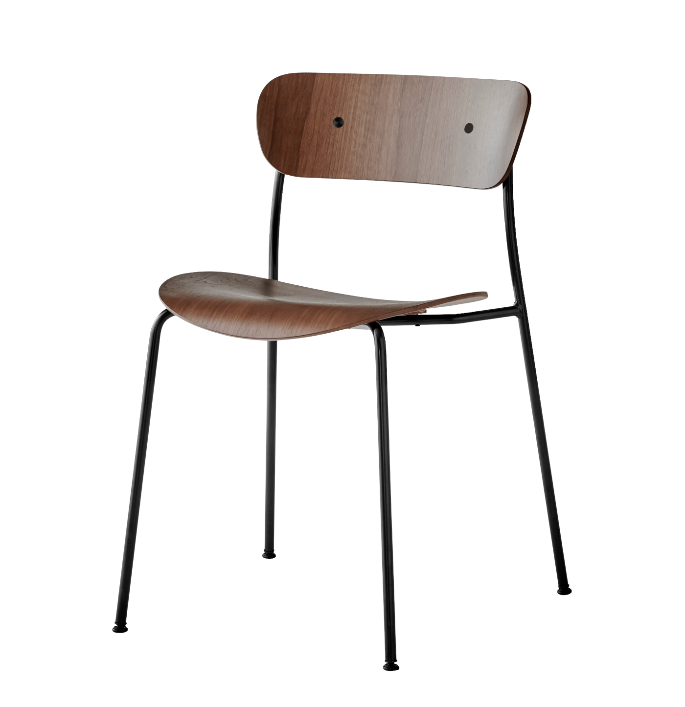 Pavilion AV1 Stuhl, schwarz / walnuss lackiert