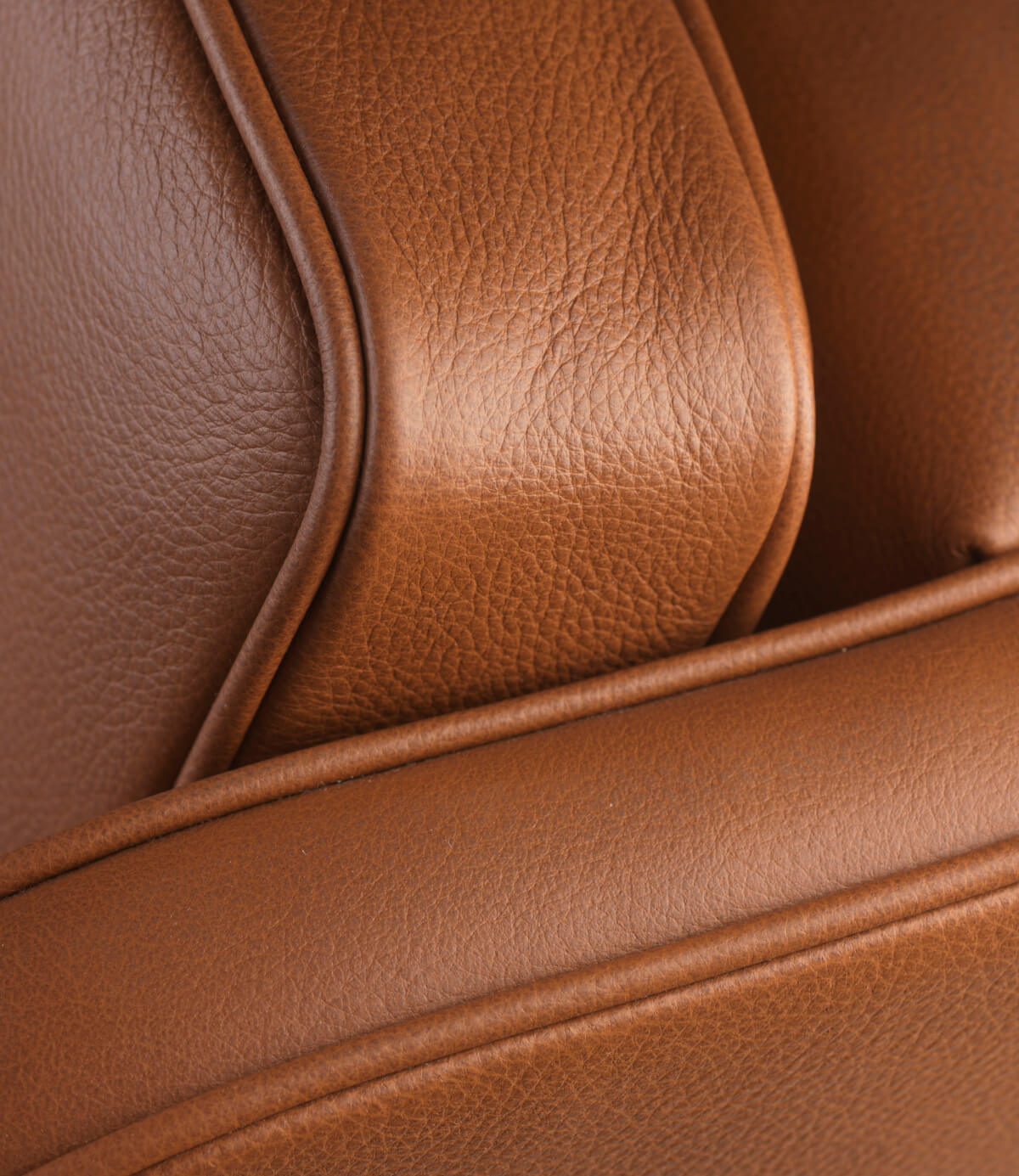 FDB Møbler L43 MK46 Sofa, 3-Sitzer, Eiche natur, Leder cognac, langlebig, funktional, skandinavisches Design