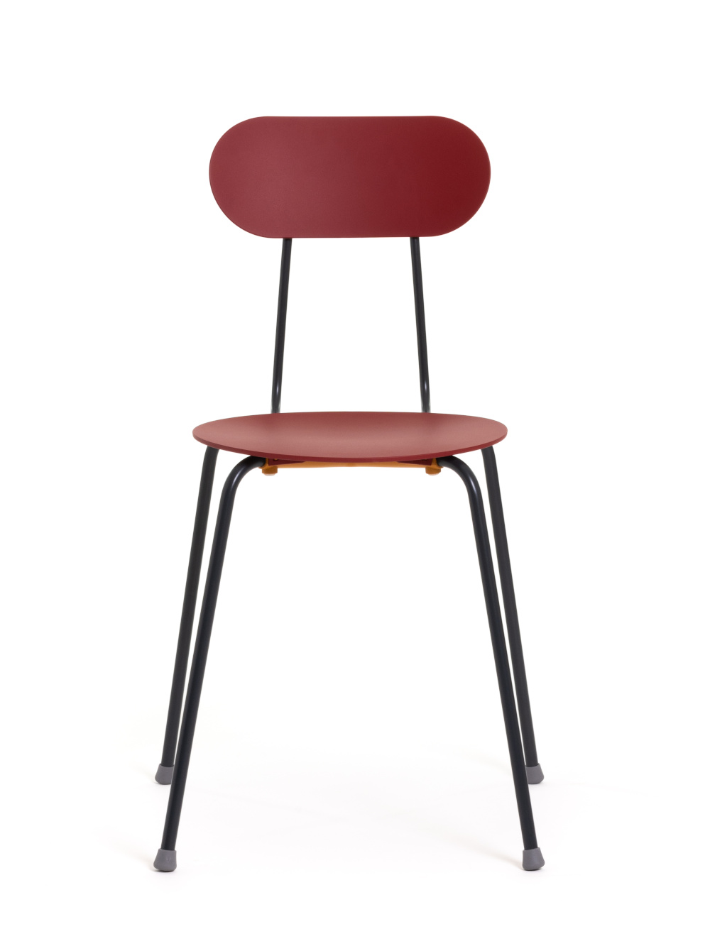Magis Mariolina Stuhl, anthrazit/bordeaux, moderner Design-Stuhl, ergonomisch, komfortabel, langlebig