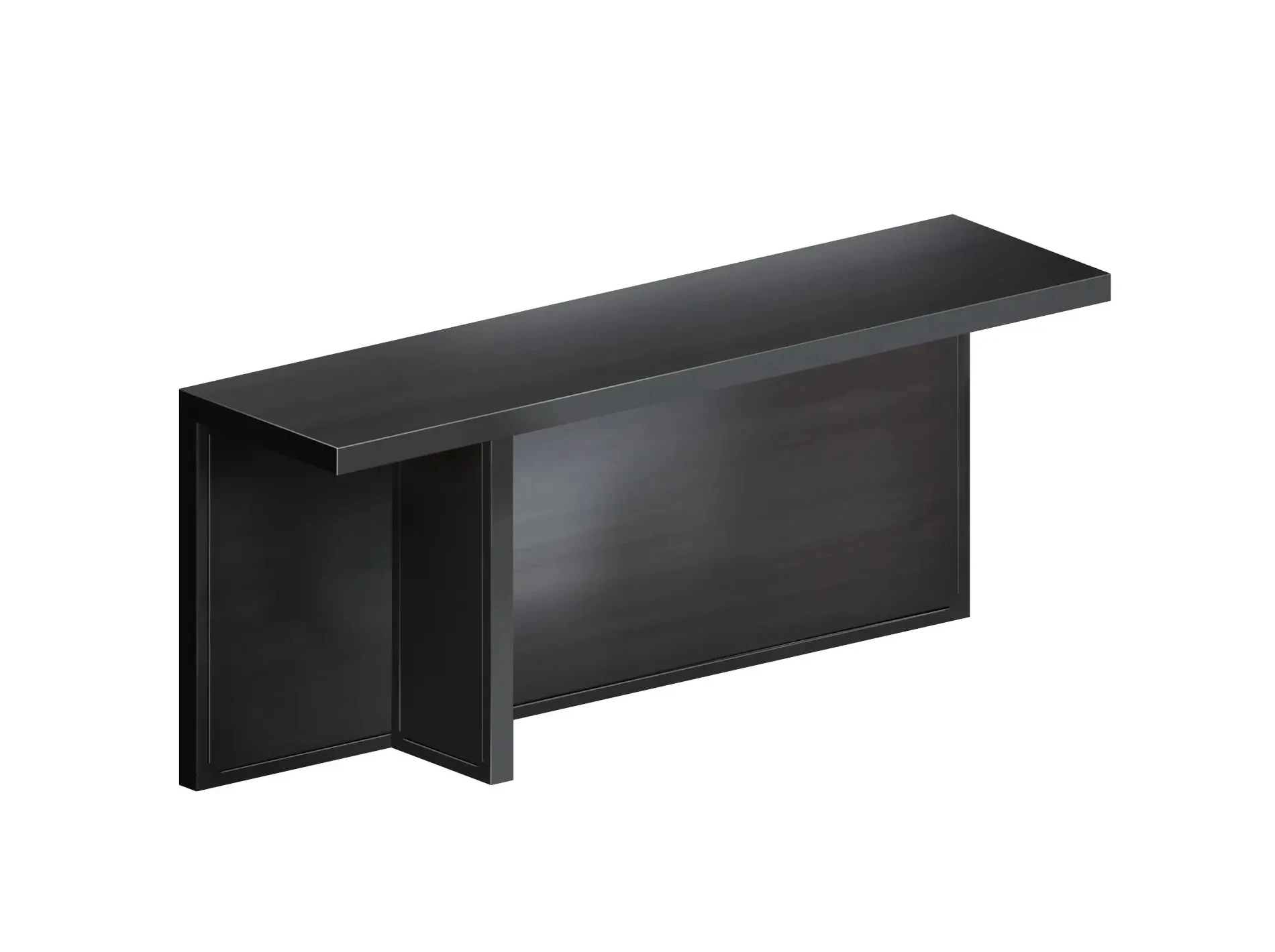 Zeus Atrium Konsolentisch 170 cm in Schwarz aus Stahl