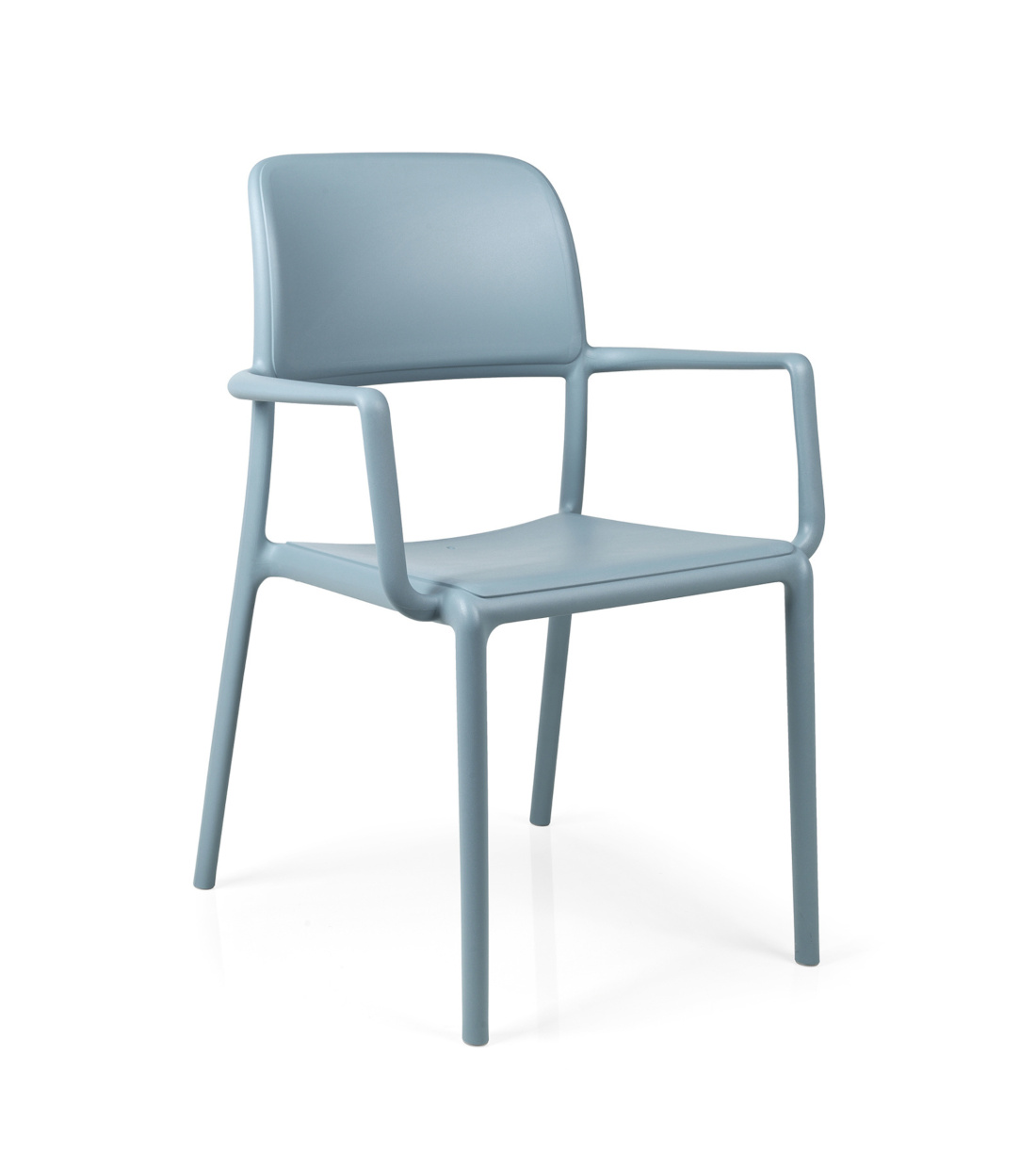 Nardi Riva Armlehnstuhl celeste, italienischer Outdoor-Stuhl, leicht, wetterfest, langlebig, modernes Design