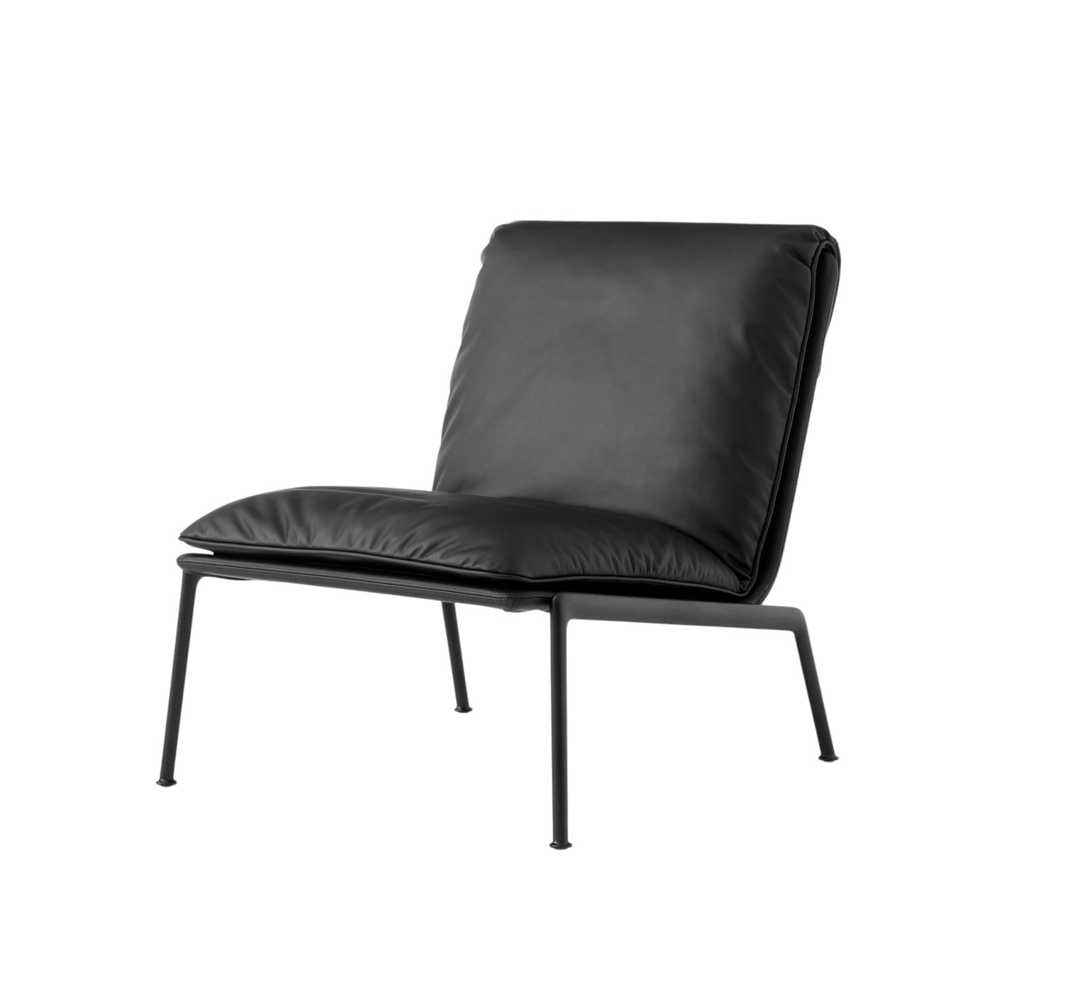 Muno LN18 Lounge Chair, schwarz / noble aniline leder schwarz