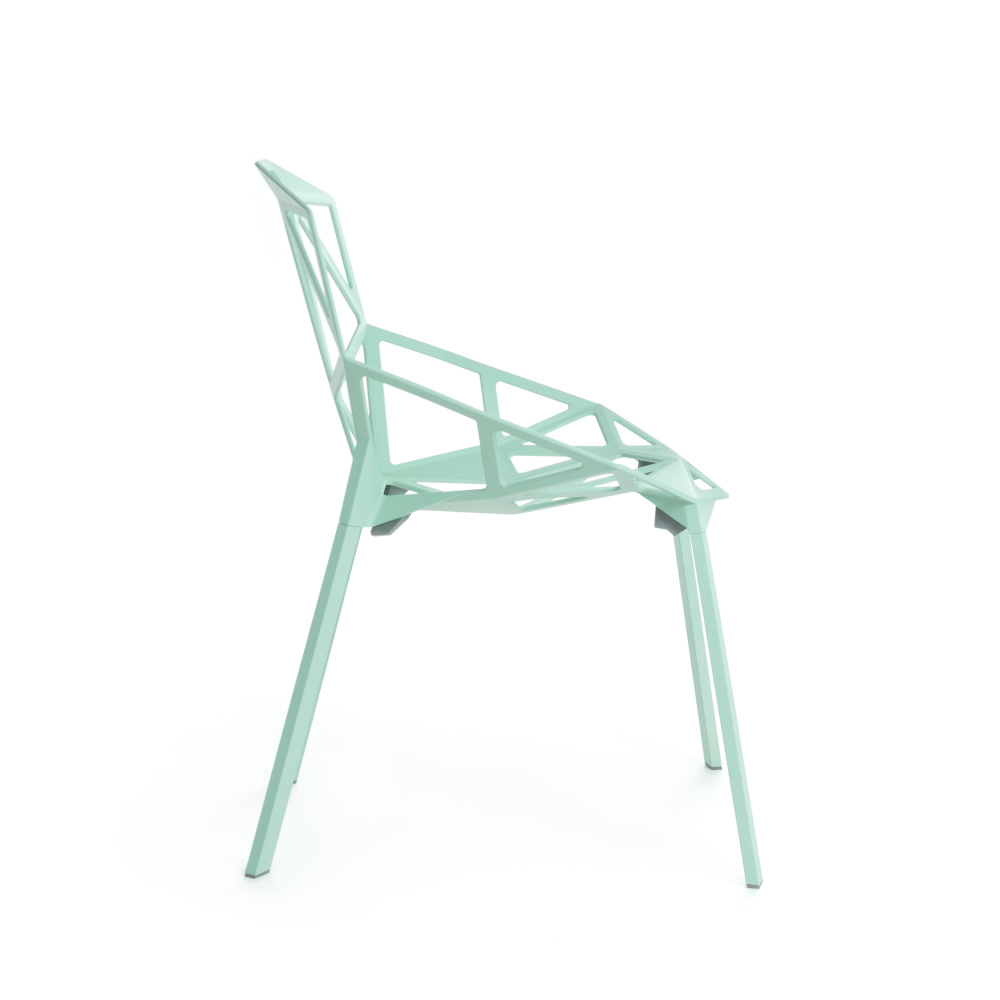 Magis Chair One Stapelstuhl, mint, stapelbar, langlebig, ergonomisch, modernes italienisches Design, leicht