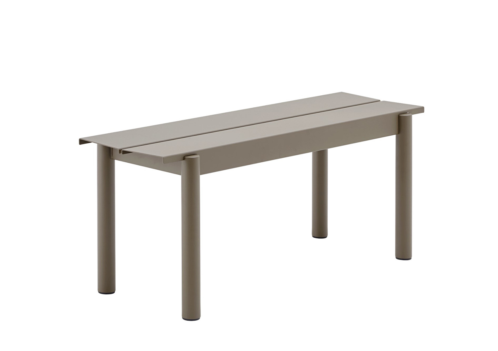 Linear Steel Gartenbank, 110 cm, taupe