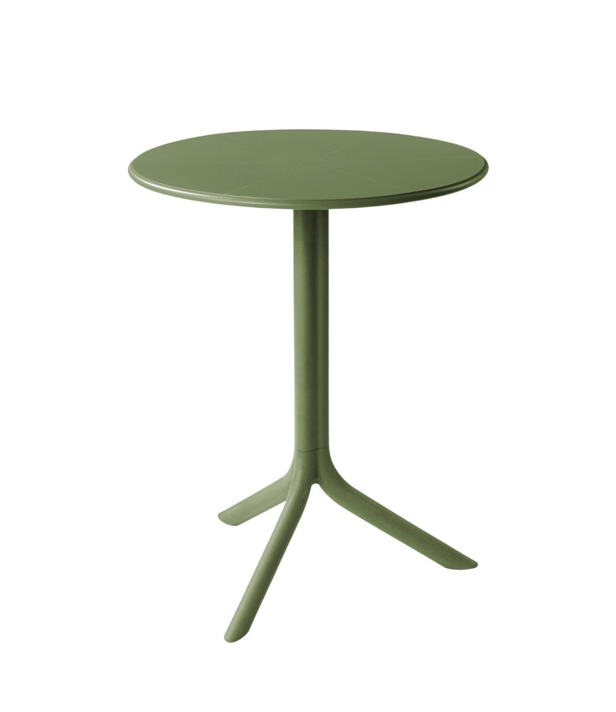 Nardi Spritz Gartentisch Ø60 cm agave, runder Outdoor-Tisch, wetterfest, leicht, langlebig, italienisches Design