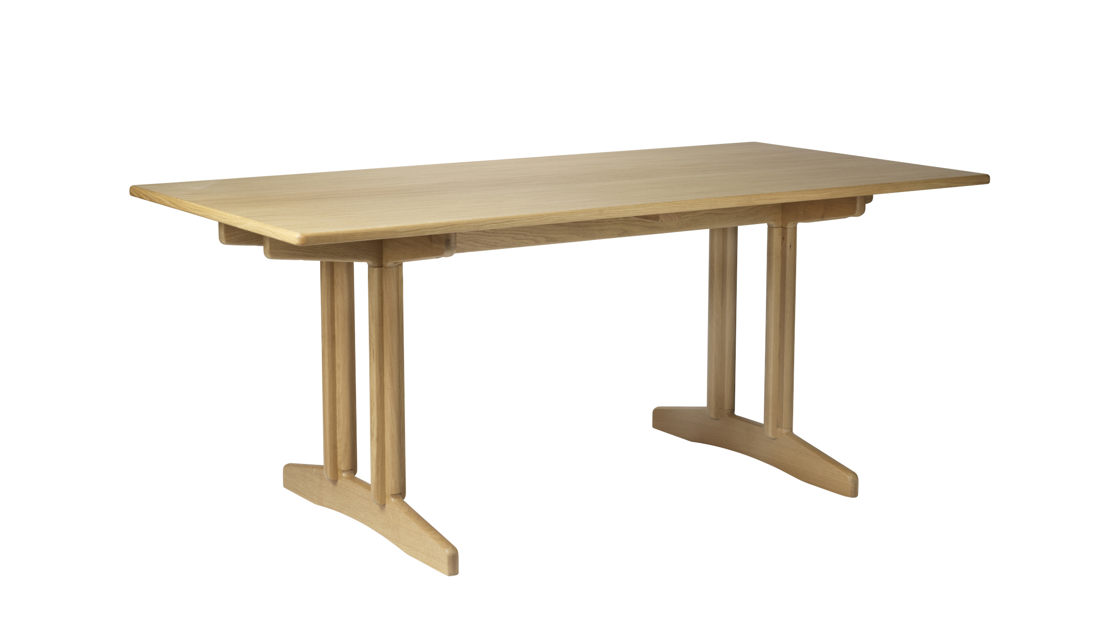 FDB Møbler C64 Shaker Esstisch, ergonomisch, eiche geölt, nordisches Design, nachhaltig, 180x90 cm