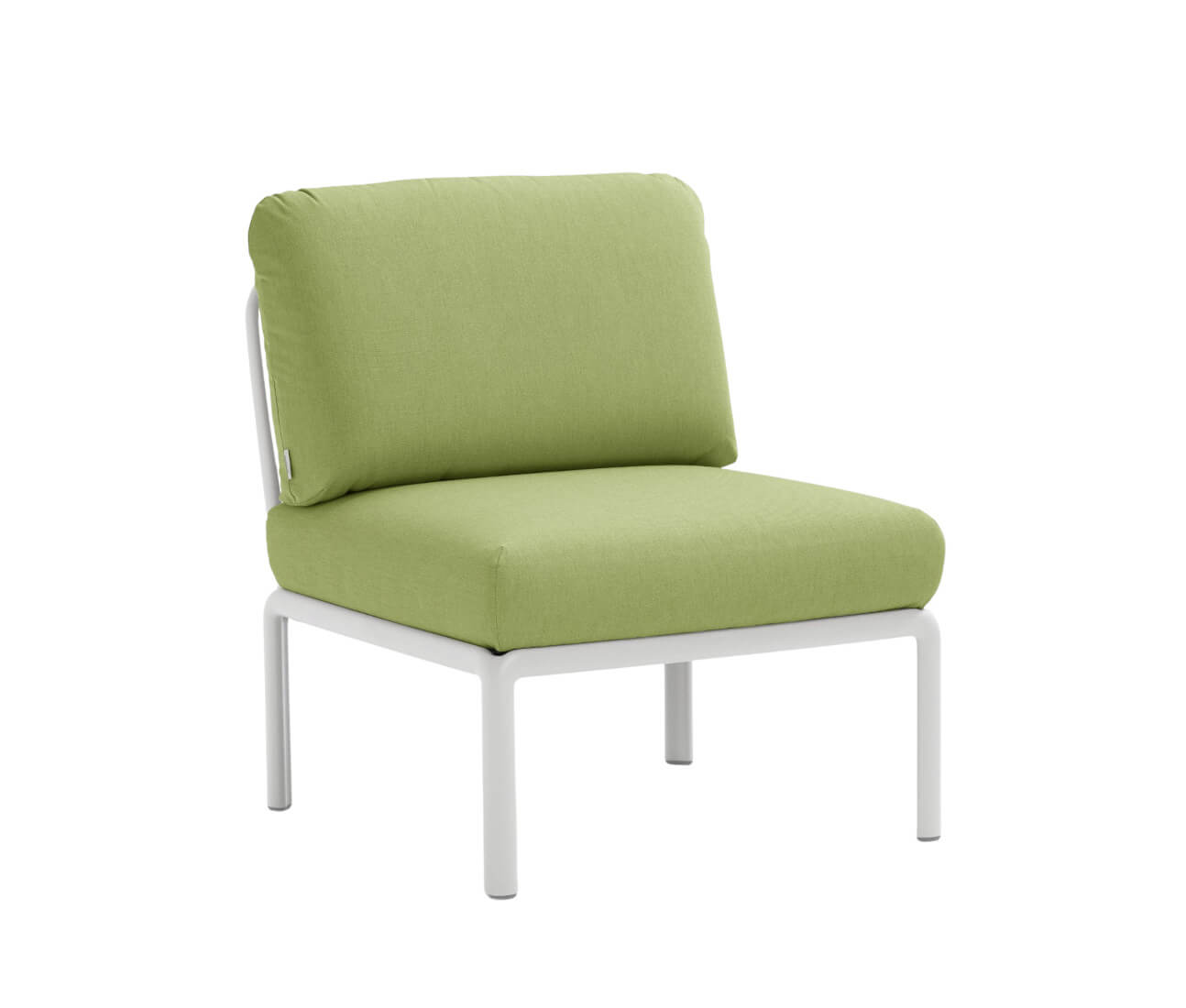 Nardi Komodo Modulsofa Mittelelement, weiß/avocado Sunbrella, Outdoor-Design, wetterfest, langlebig, Made in Italy