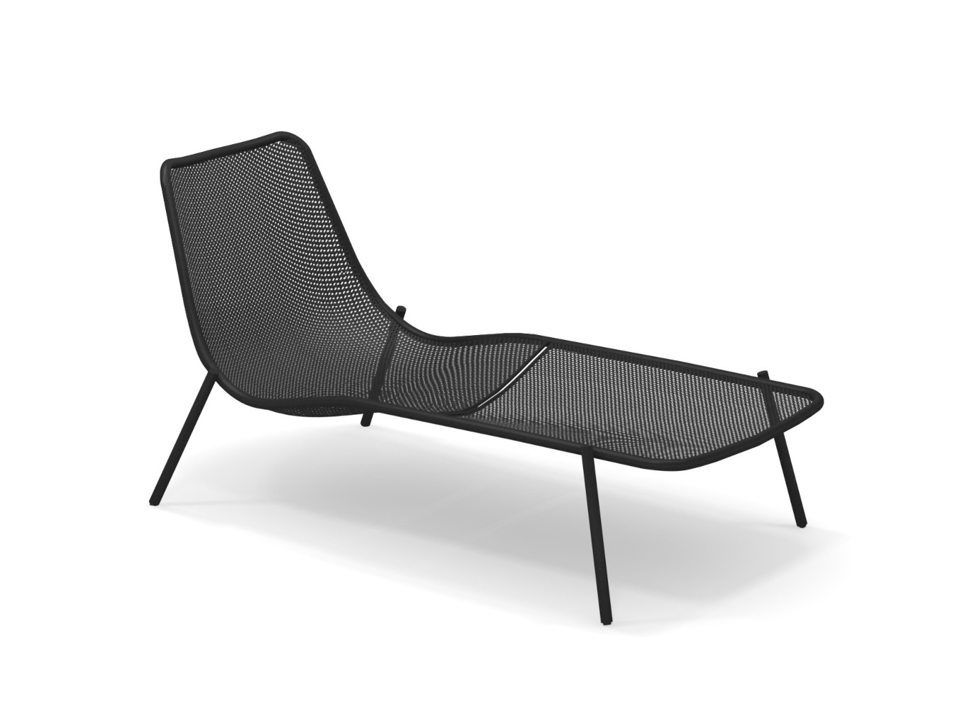 Round Gartenliege, schwarz