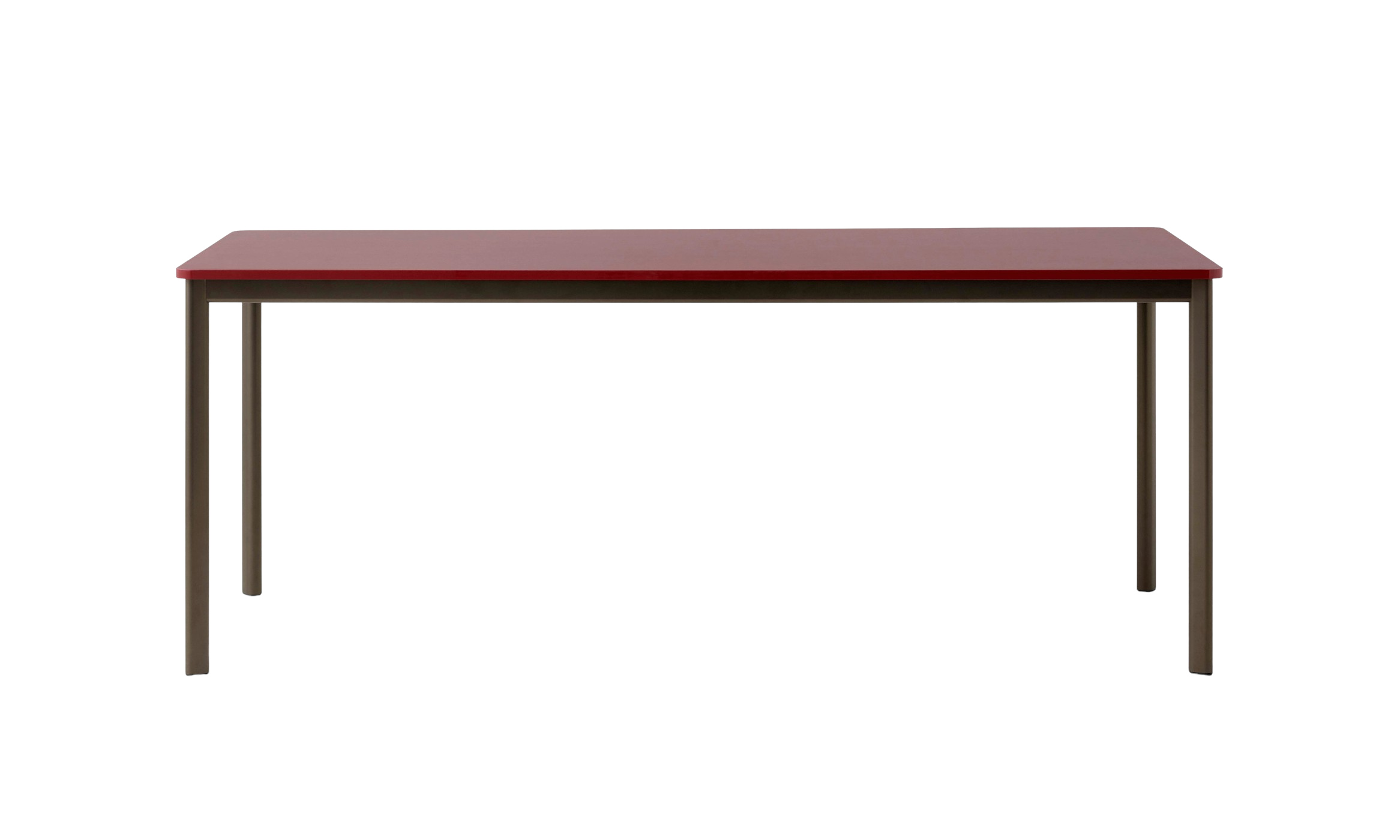 Drip HW59 Esstisch, 190 x 80 cm, bronzed / burgundy fobo linoleum