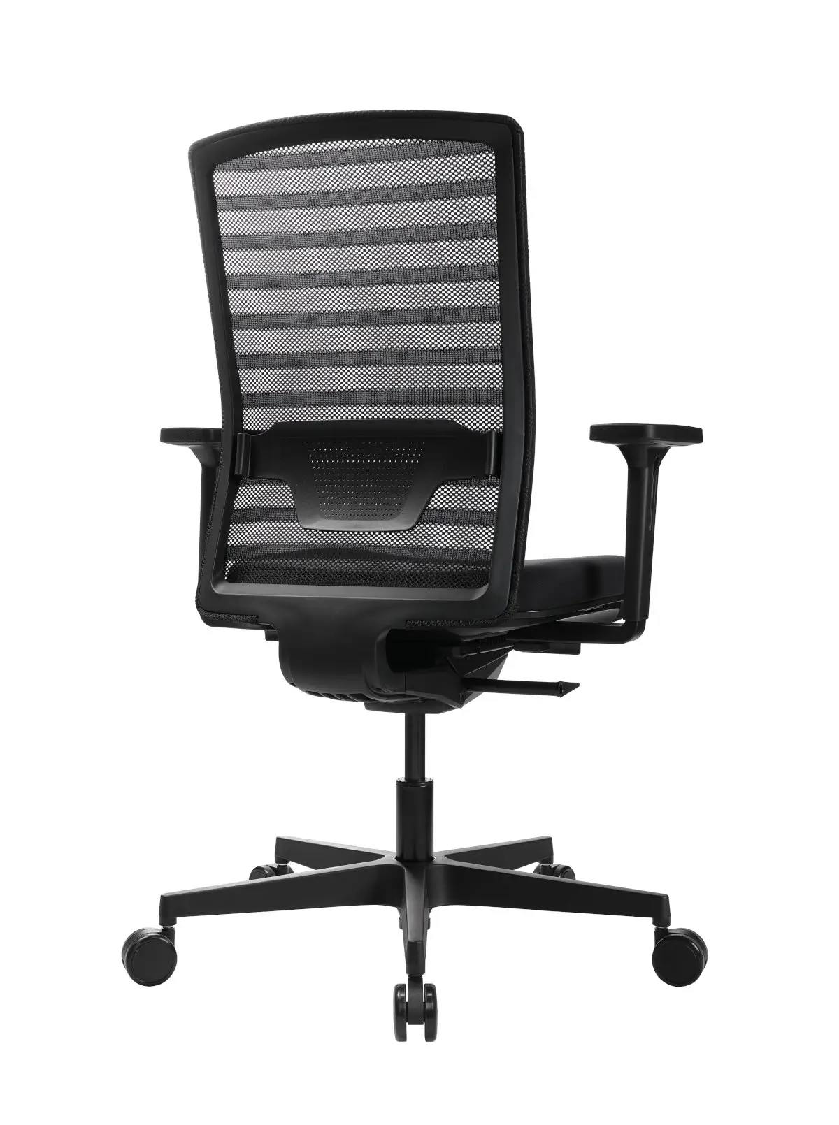 Wagner W-Life Pro 50 Bürostuhl in linker Seitenansicht mit ergonomischer Sitzfläche und höhenverstellbaren Armlehnen.