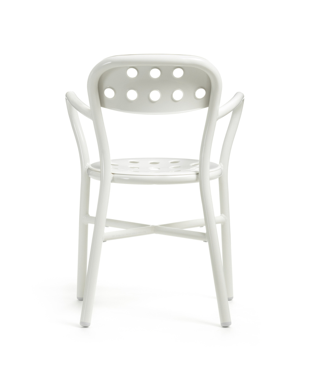 Magis Pipe Armlehnstuhl weiß, modernes italienisches Design, komfortabel, langlebig, ergonomisch