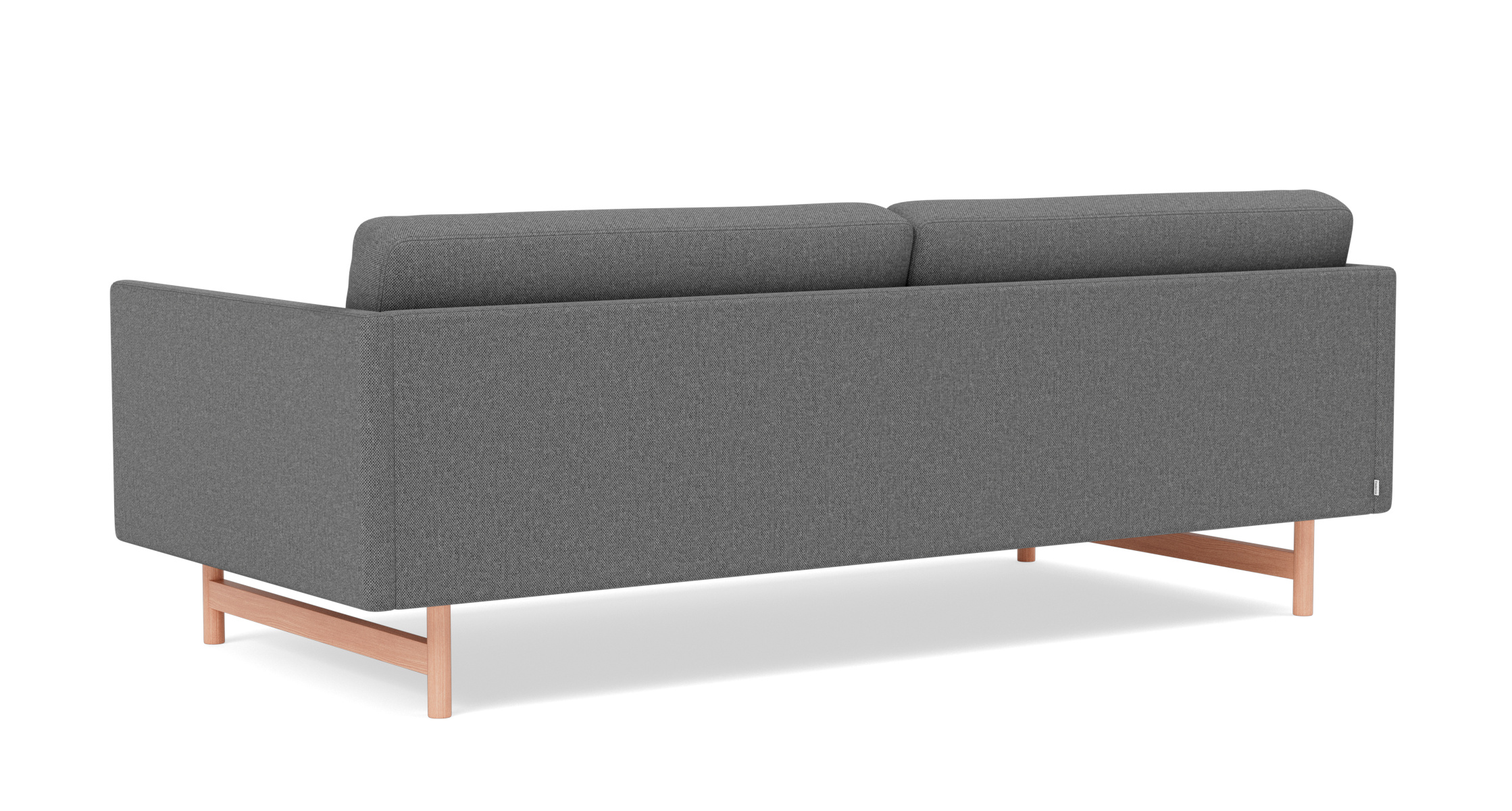 Calmo Sofa 2-Sitzer, 95 cm, eiche lackiert / re-wool 128