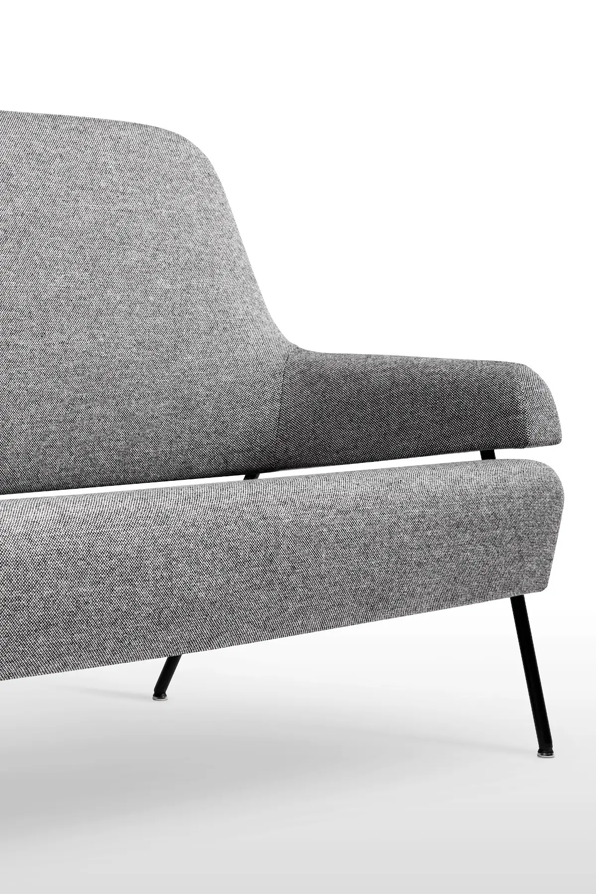 Detailansicht des Noti Gap Sofa 2-Sitzers in Grau