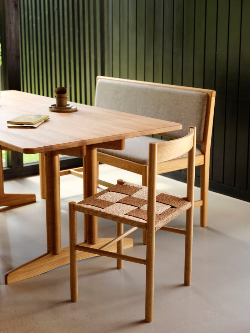 FDB Møbler J176 Sønderborg Bank, schlichtes dänisches Design, robust und elegant – vielseitig im Wohnraum nutzbar