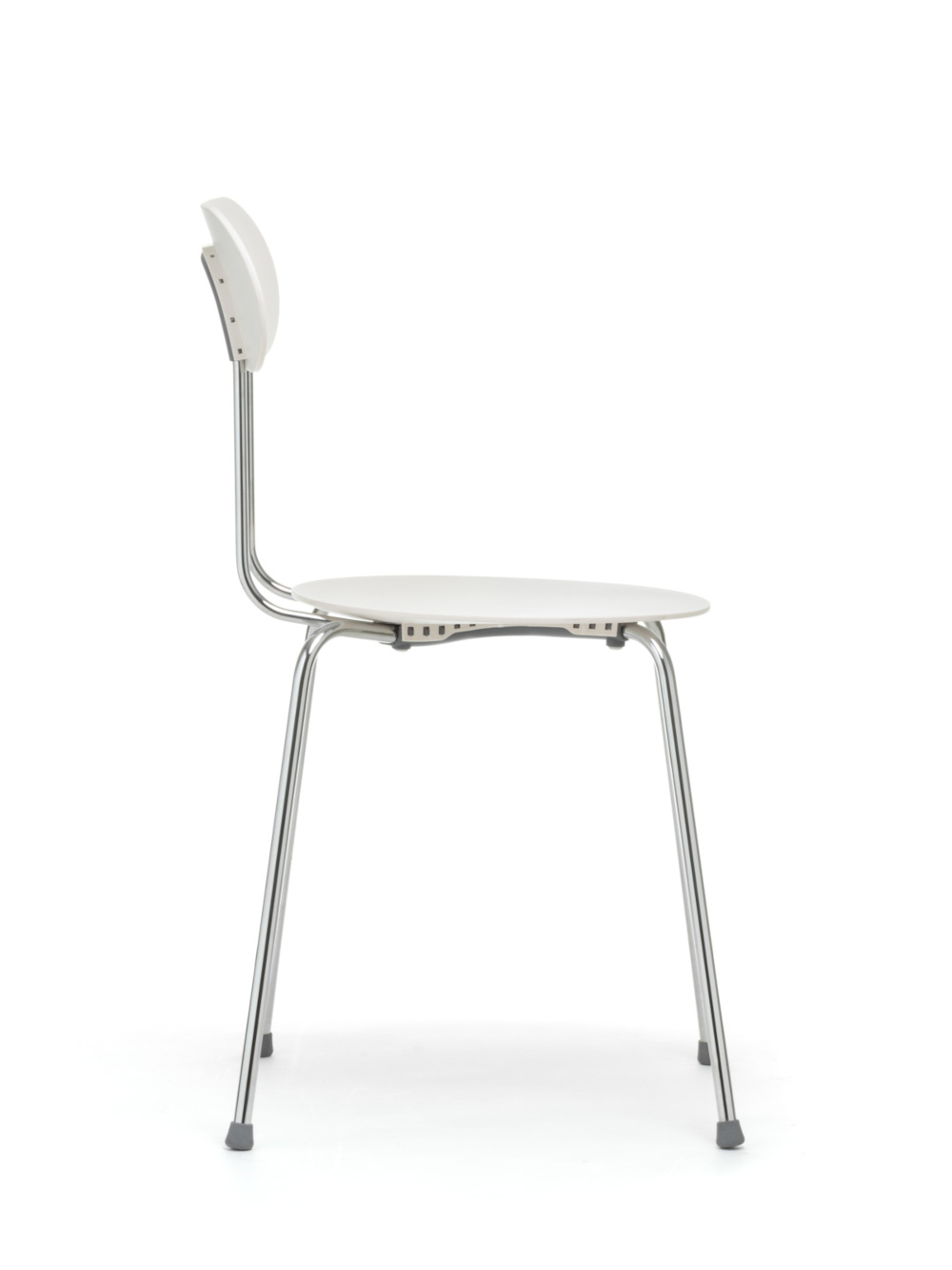 Magis Mariolina Stuhl, weiß mit Chromgestell, eleganter Design-Stuhl, komfortabel, langlebig, italienisch