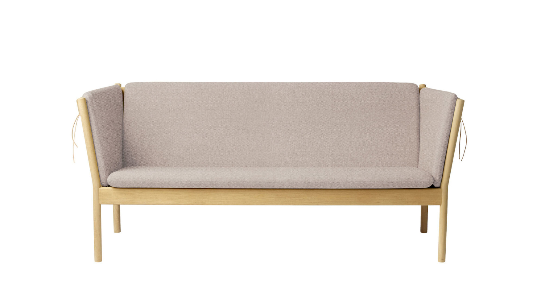 FDB Møbler J149 Sofa 3-Sitzer, nordisch, eiche natur, hellgrau, langlebig, nachhaltig, funktional