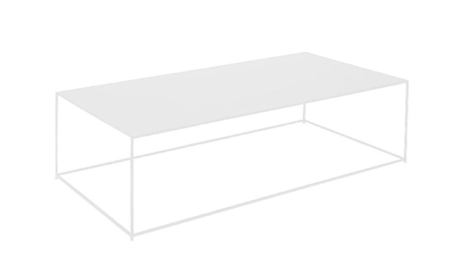 Slim Irony Couchtisch, 124 x 62 cm, weiß