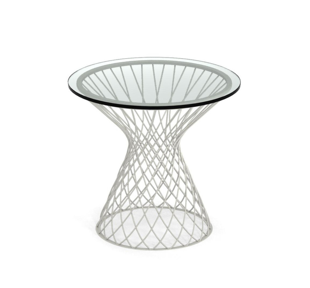 Heaven Beistelltisch, Ø 50 cm, weiß / transparent