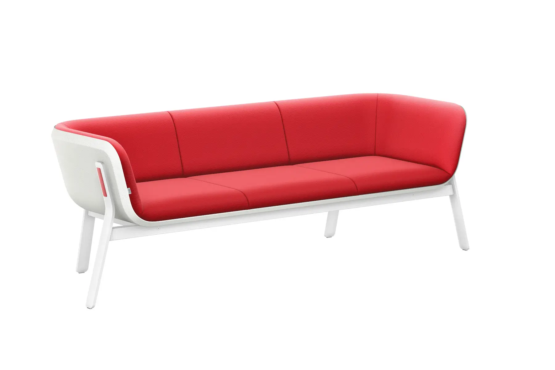 Interstuhl HUB HU310 Sofa in Rot und Weiß