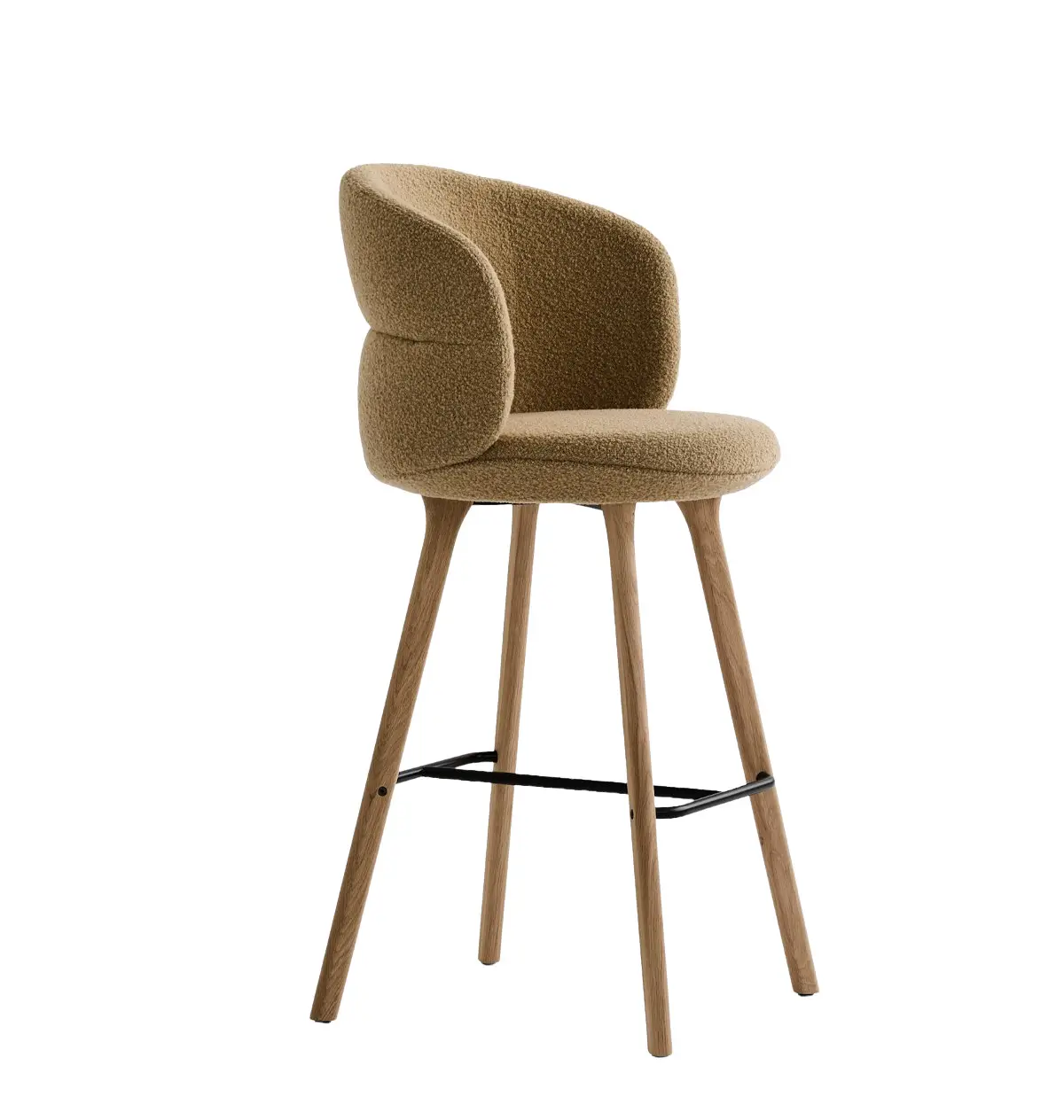 Noti Ekori Barhocker mit 65 cm Höhe und Holzbeinen