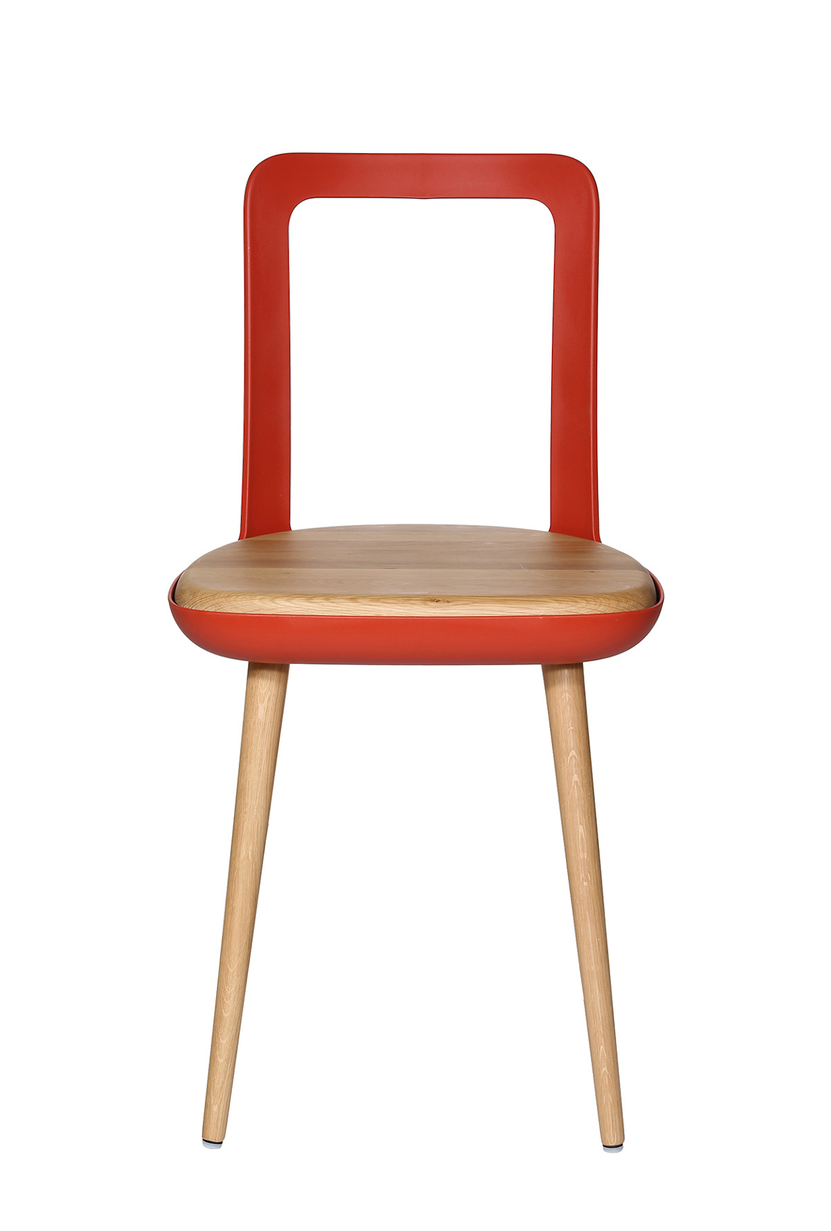 Wagner W-2020 Holzstuhl mit massiver geölter Eiche und ergonomischer Kunststoffschale – moderner Esszimmerstuhl