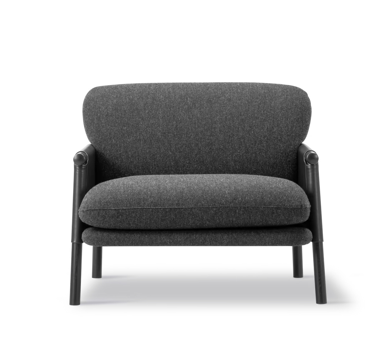 Savannah Chair, eiche schwarz lackiert / hallingdal 180 / leder max 98 schwarz
