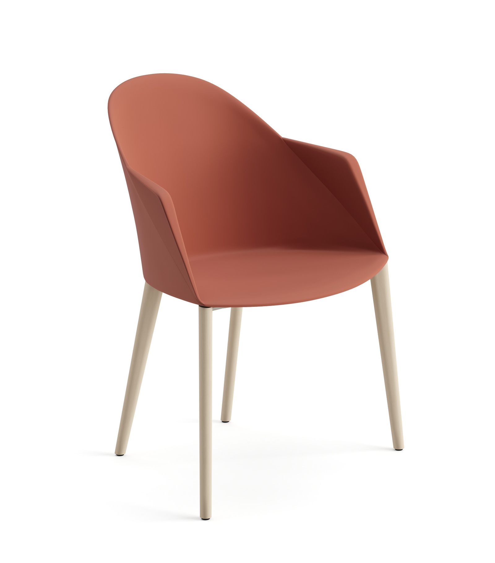 Cila Armsessel, kunststoff, eiche gebleicht / rost #2223